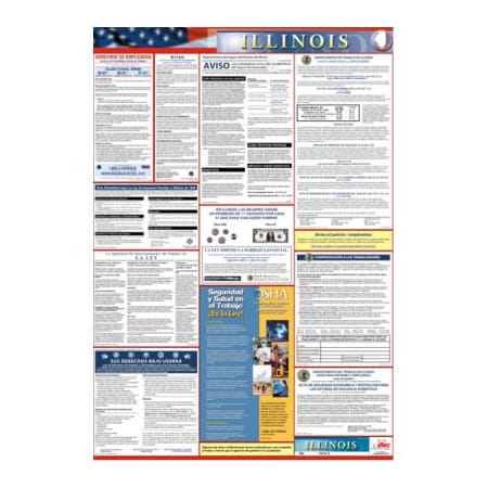 National Marker Co Labor Law Poster - Illinois - Spanish LLPS-IL